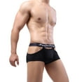 thumbnail image 5 of XMMSWDLA Men Butt-Flaunting Jockstraps Underwear Breathable Mesh Lace Boxer Briefs Bottomless Shorts Backless Gay Underpants, 5 of 6