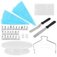 thumbnail image 2 of Juego de decoración para tartas, 33 piezas, soporte para tartas de cocina, plato giratorio para tartas, diseñado para el futuro, 2 of 12