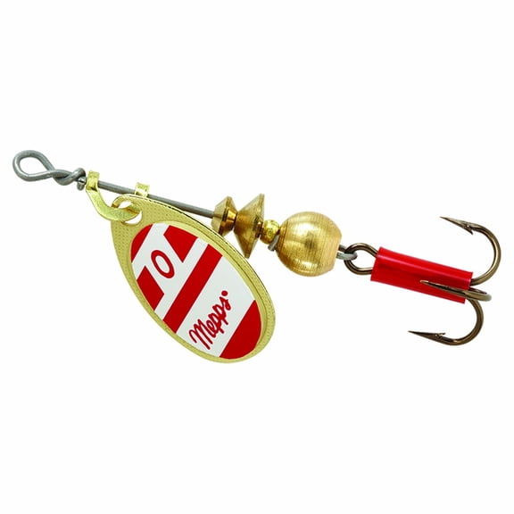 Mepps Plain Aglia 1/12 oz. - Gold Red White