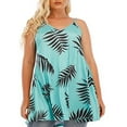 thumbnail image 2 of USSUMA Plus Size Flowy Tank Tops Summer Tops for Women 2022 Trendy Sunflower Graphic Womens Tunic Tops v Neck Basic Shirts Tees Sleeveless Dressy Blouses for Women, 2 of 5