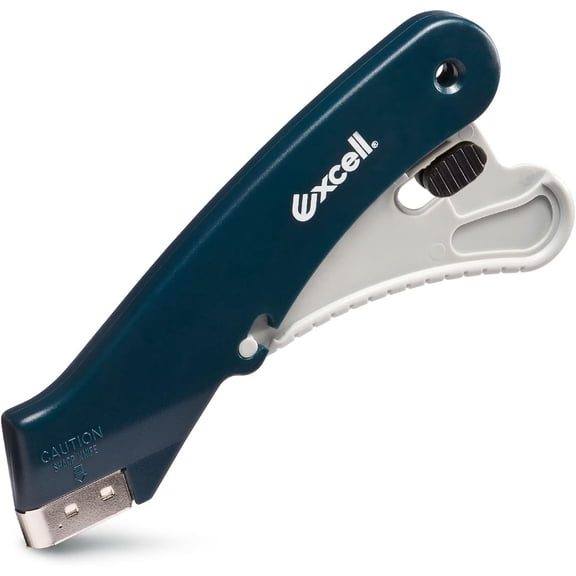 Excell Heavy Duty ACTION-9 Retractable Utility Knife with Safety Lock Design for Opening Box and Carton, Box Cutter With Extra 3pc Blades (ACTION-9)