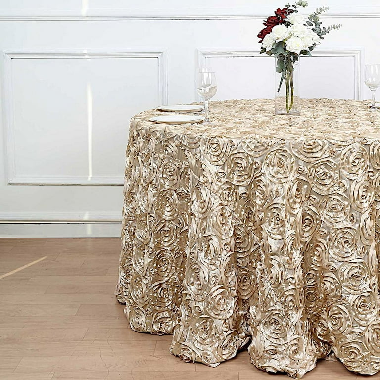 Chemin De Table Nappe Brodée Tissu Satiné Floral Dentelle Pour Fête De