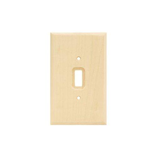 Brainerd 64673 Wood Square Single Toggle Switch Wall Plate / Switch