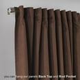 thumbnail image 4 of 3S Brother's Extra Long Room Darkening 252" Length Faux Velvet Dark Brown Curtain Drapes - Hanging Back Tab 5-25 Feet Custom Made ( 1 Panel ) - Made in Turkey (52"Wx252"L), 4 of 5