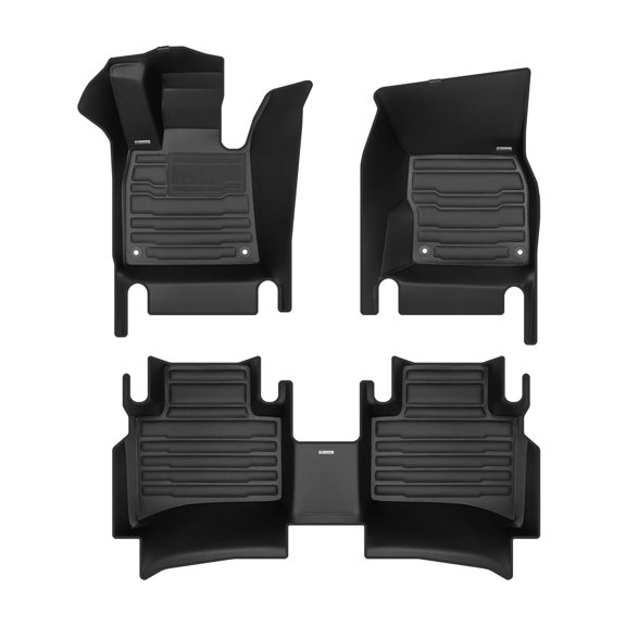 TuxMat - for Maserati Grecale 2023-2026 Models - Custom Car Mats - Maximum Coverage, All Weather, Laser Measured - This Full Set Includes 1st and 2nd Rows