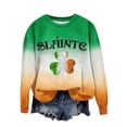 thumbnail image 4 of Clothing! Yajing Sweatshirt for Women St Patricks Day Shirt Women Lucky Shamrock St Patrick Sweatshirts Crewneck Oversized Long Sleeve Shirts L Green, 4 of 5