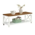 thumbnail image 3 of Convenince Concepts Florence Coffee Table in White and Brown Wood Finish, 3 of 8