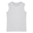 thumbnail image 3 of Alvivi Men Sleeveleess Tank Top Ribbed Sports Gym Workout Vest Shirts Casual Wear White L, 3 of 7