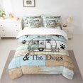 thumbnail image 2 of Homewish Happy Camping 7-Piece Twin Bedding Sets,Country Farmhouse Lodge Bedding Comforter Set,Kawaii Puppy Dogs Paws Sheet Sets For Kids,Breathable Home Decor, 2 of 8