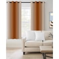 thumbnail image 2 of Burnt Orange Ombre Blackout Curtains, Light Blocking Print Window Curtains, Modern Abstract Art Farmhouse Gradient Thermal Insulated Window Drapes for Living Room 2 Panels, 55"W x 39"L, 2 of 9