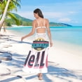 thumbnail image 7 of FORMRS Womens Long Sarong Beach Wrap Semi-Sheer Bikini Skirt Bathing Swimsuit Cover Up, Beige UFO, 7 of 7
