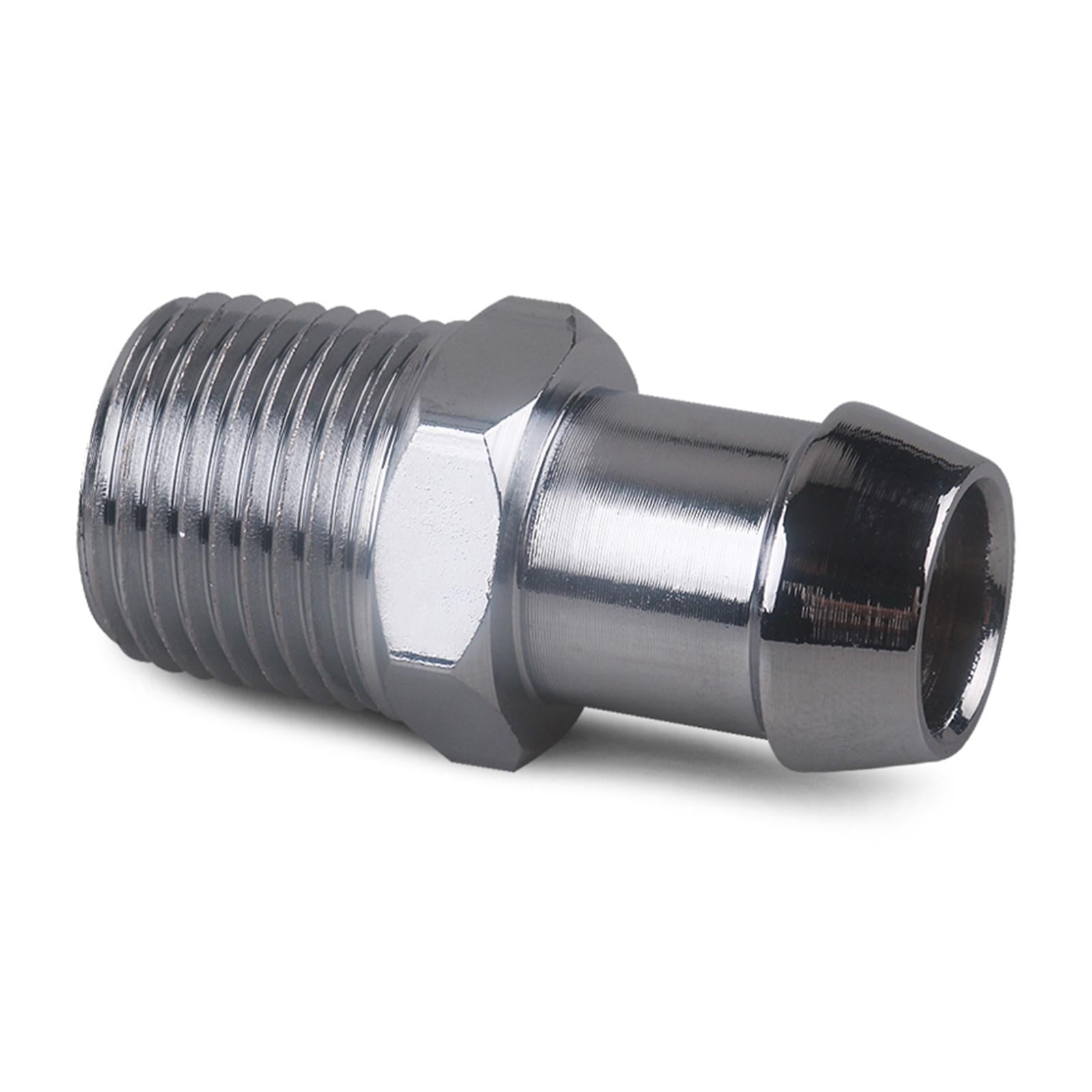Nishiyuenyi 2pcs Chromed Heater Hose Fittings 3/4" Water Pump 5/8" Intake Connector Advanced