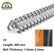 Conveyor Belt Lacing - Lacing Fastener Size 1 - 2 Sets 300mm Wide for Belt Thickness 1.5-2.5mm