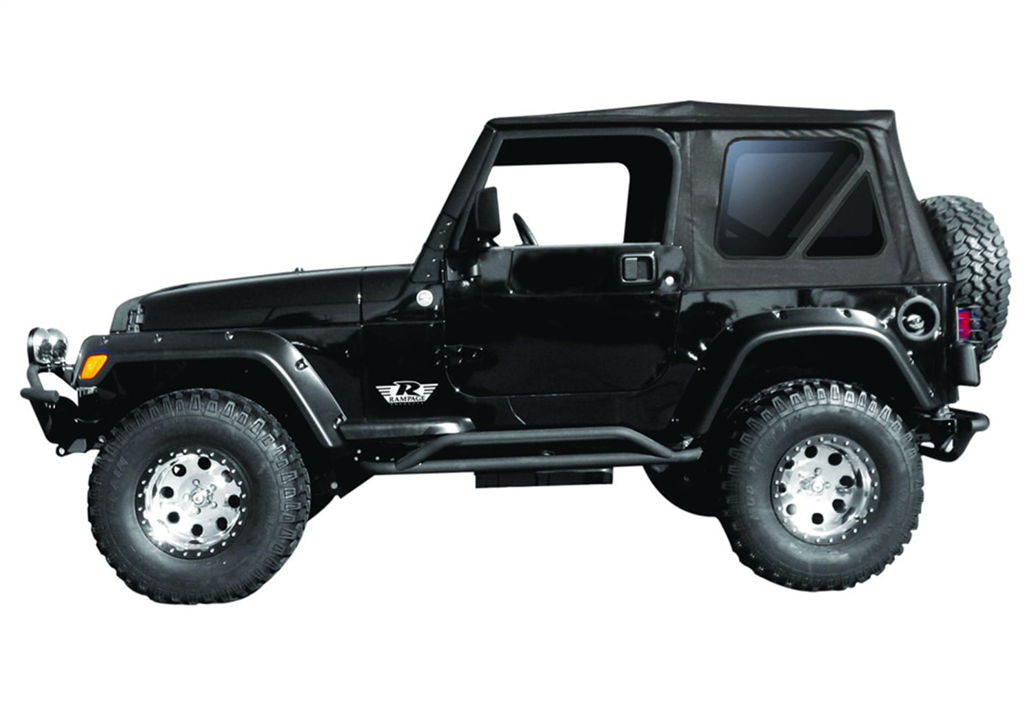 Black Designcovers Fits 1987 to 1995 Jeep Wrangler YJ Paw Prints 22 Color Variations 