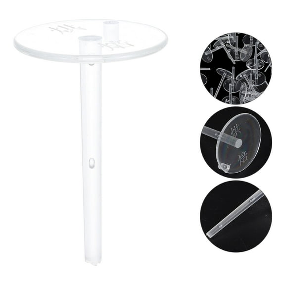 ETEREAUTY Etereautey Plastic Cake Decor Fixing Base Clear for Holding Cakes 100Pcs