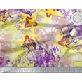 thumbnail image 2 of Soimoi polyester Crepe Fabric Texture & Lily Flower Print Fabric by Yard 52 Inch Wide, 2 of 3