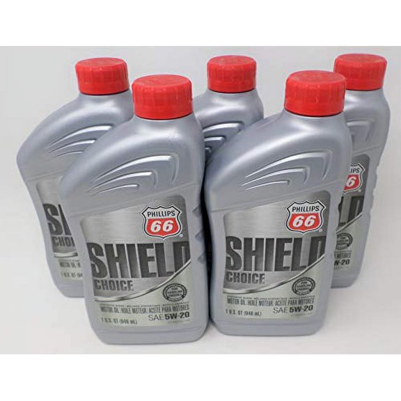 Phillips 66 5W20 Shield Choice Oil Quart 1081448 (Pack of 5)