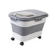 thumbnail image 5 of Contenedor de almacenamiento de alimentos para mascotas, perros y gatos, caja de arroz, tanque a prueba de fugas, contenedor de granos Gris, 5 of 9
