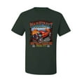 thumbnail image 2 of Main Street of America Route 66 Hot Rod Cars and Trucks Men's Graphic T-Shirt, Forest Green, Large, 2 of 3
