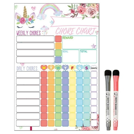 

Julam Magnetic Chore Chart 11.81x7.87inch Dry Erase Chore Chart for Fridge Dry Erase Behavior Charts with 2 Markers Magnetic Refrigerator Calendar Reward Chart for Kids Behavior Daily Chores cozy