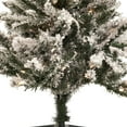 thumbnail image 5 of Northlight 4' Pre-Lit Flocked Pine Slim Artificial Christmas Tree, Clear Lights, 5 of 7
