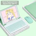 thumbnail image 1 of Magnetic Keyboard Case for iPad 10 2022 Case Wireless Keyboard Mouse Tablet Cover for iPad Air 5 2 3 4 Pro 11 10.5 10.2 9.7 green square mouse Air 4 10.9 Air 5, 1 of 6