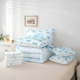 thumbnail image 6 of Castle Fairy Personalized Initial 7-Piece Twin Bedding Sets,Dreamy Princess Bedding Comforter Set,Blue Bow Breathable Sheet Sets,Lightweight Kawaii Room Decor,Reversible, 6 of 8