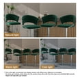 thumbnail image 3 of UIXE Green Velvet Bar Stools Set of 4 Modern High Back Swivel Barstool for Kitchen Counter Square Island, 3 of 5