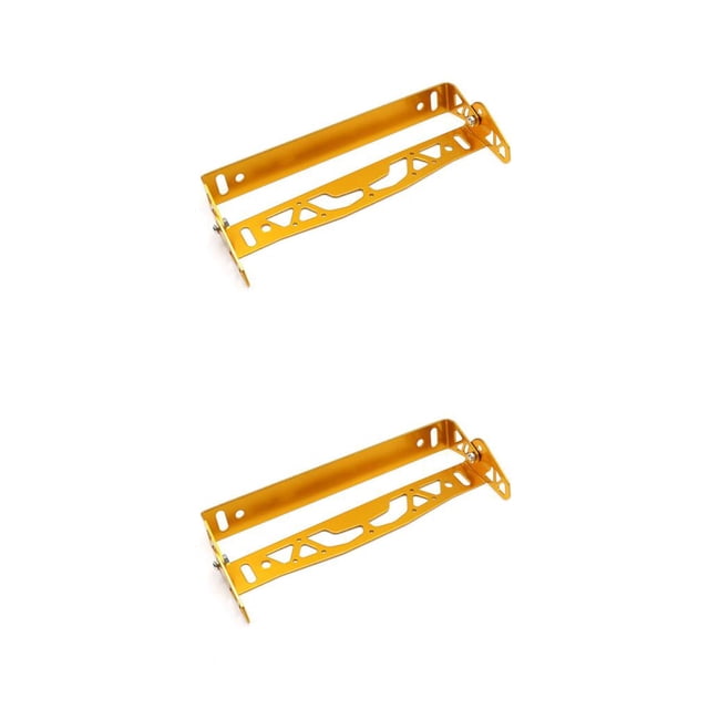 Maytalsory Personalized License Plate Frame - Easy Installation Print Car License Plate Frame Frame Tag Holder gold 24.5*21*3cm 2Set
