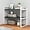 Black+white, variant on Desktop Organizer Shelf, 2-Tier Multipurpose Wood Office Desk Storage Rack,Small Computer Desk Bookshelf, Cubicle Decor Aesthetic Bookcase for Home Office (White+Black)