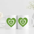 thumbnail image 2 of Cute Green Heart Aesthetic 11oz Coffee Mug - Love You Mug Christmas Mug Birthday Gifts for Women Mom Girlfriend Aunt Sister Coworker, 2 of 6