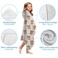 thumbnail image 7 of Beige Highland Cow Dot Pattern Hooded Bath Towel，60"x35" for Ages 3 To 12 Kids, Quick Dry Lightweight Soft Microfiber Hood Beach Towel Cover Up for Kids, 7 of 7