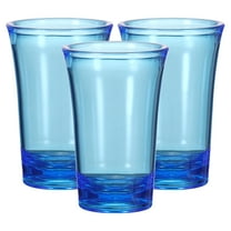 Uxcell 3pcs Shot Glasses 1.2oz Polystyrene Shot Glasses Ombre Multicolored Shot Glasses Bulk for Cocktail Round Shot Glasses Spirits Liquors, Blue