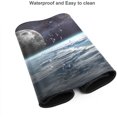 thumbnail image 4 of Desk Mat,Earth Moon and Star Extended Gaming Mouse Pad for Office Work & Game,Computer Keyboard Mouse Mat Desk Non-Slip Rubber Base Large Mousepad with Stitched Edges, 31.5x15.7inch, 4 of 6
