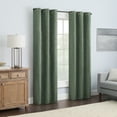 thumbnail image 4 of Eclipse Meridian Geometric 100% Blackout Thermaback Grommet 42 x 63 Window Curtain Panel, 1 Panel, Sage, 4 of 5