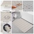 thumbnail image 6 of Light Brown Striped Bath Mat 3 Piece Bathroom Rug Set, Modern Abstract Art Geometric Stripes Non Slip Bath Rug Contour Mat and Toilet Lid Cover, Absorbent Shower Mats Soft Bath Rugs and Mats Sets, 6 of 8