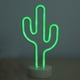 thumbnail image 3 of Lámpara de pared de neón con forma de cactus para dormitorio infantil con marco de escritorio, luz de noche alimentada por batería y USB, decoración del hogar, 3 of 5
