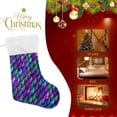 thumbnail image 4 of Color Fish Scales Christmas Stockings Christmas Presonalized Large Stocking Sock, Set of 1 Xmas Party Winter Decor Candy Bag Family Holiday Gift, 17.7 Inch, 4 of 7