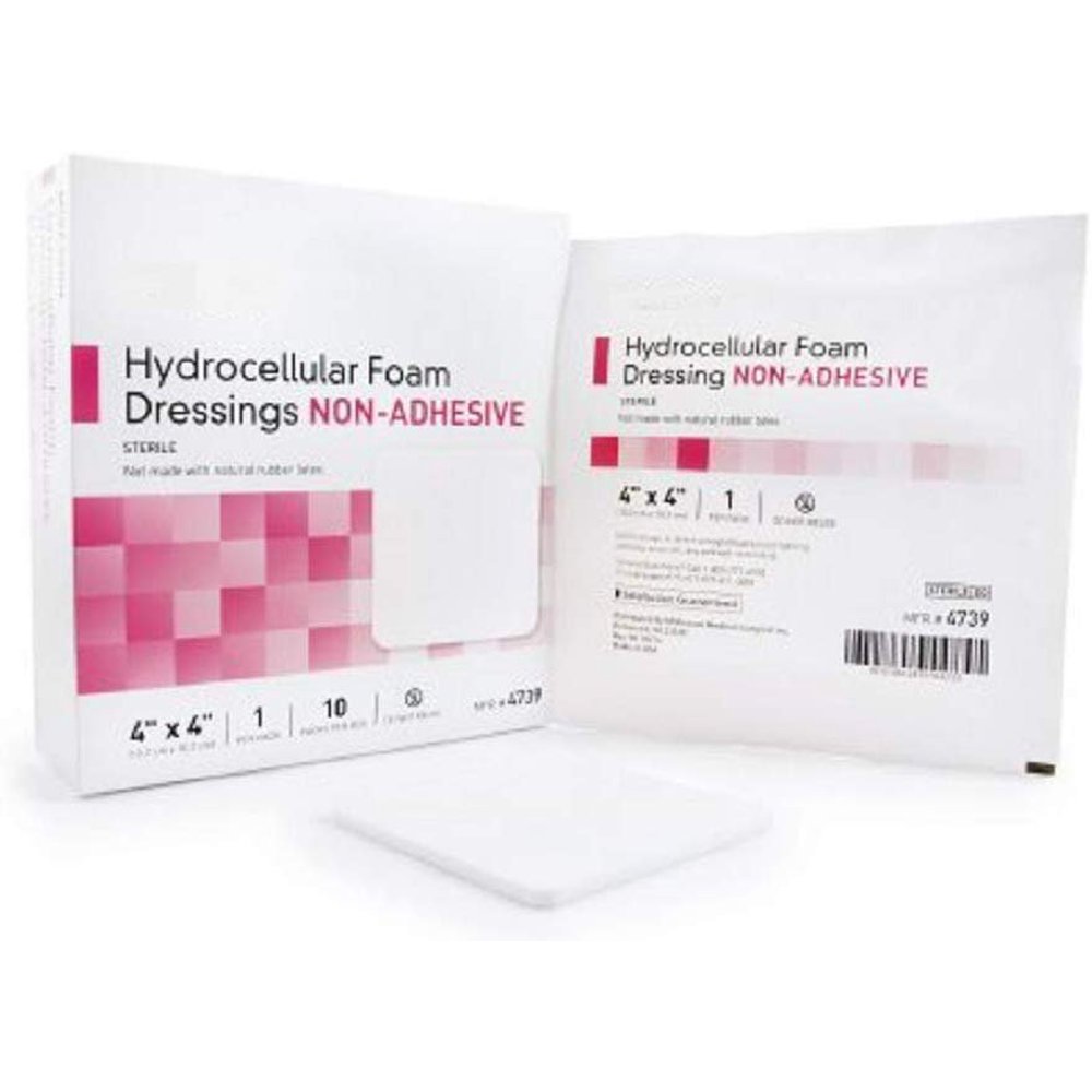 Hydrocellular Foam Dressing 4" x 4" Pack of 100 White NonAdhesive