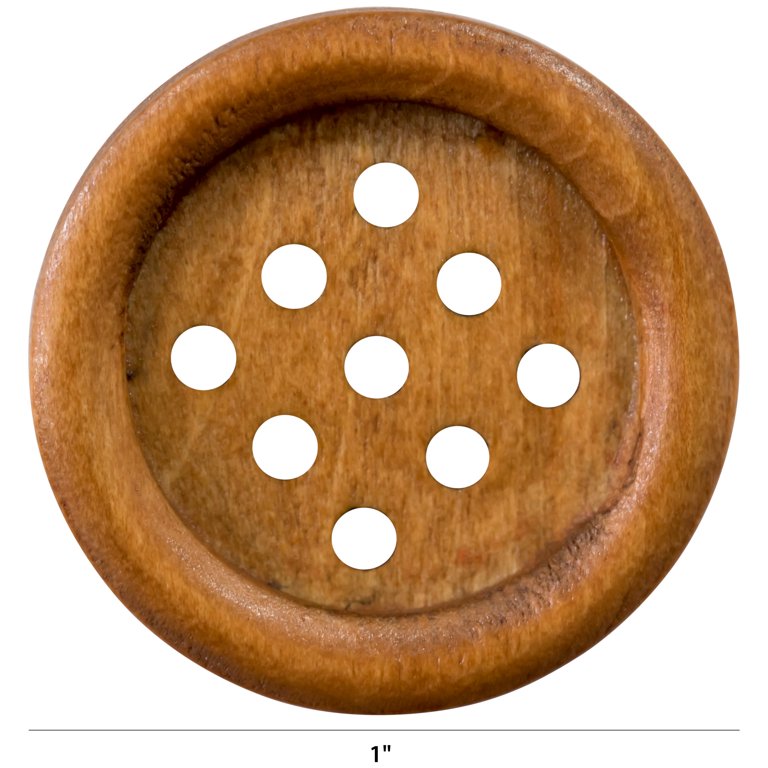 Wholesale 2-Hole Dyed Wooden Buttons 