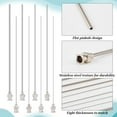 thumbnail image 4 of Aguja dispensadora de acero inoxidable 304 de tamaño 8, agujas para frascos de pegamento con punta roma y conexión Luer Lock para dispensador de líquidos., 4 of 9