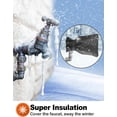 thumbnail image 7 of Outdoor Faucet Covers for Winter, 4 Packs Pro 10" H x 7" W Black Outside Faucet Cover Freeze Protection, Reusable Waterproof Insulated Spigot Cover, Thickened Garden Faucet Socks Hose Bibs, 7 of 7