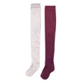 thumbnail image 5 of Wonder Nation Girls Rib and Bow Tights, 2-Pack, 6M-5T, 5 of 6
