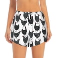 thumbnail image 4 of Lsque Retro Rooster Printed Women's Running Shorts with Liner Pockets,Elastic Quick Dry Workout Athletic Gym Yoga Shorts,Womens High Waist Shorts-Large, 4 of 9