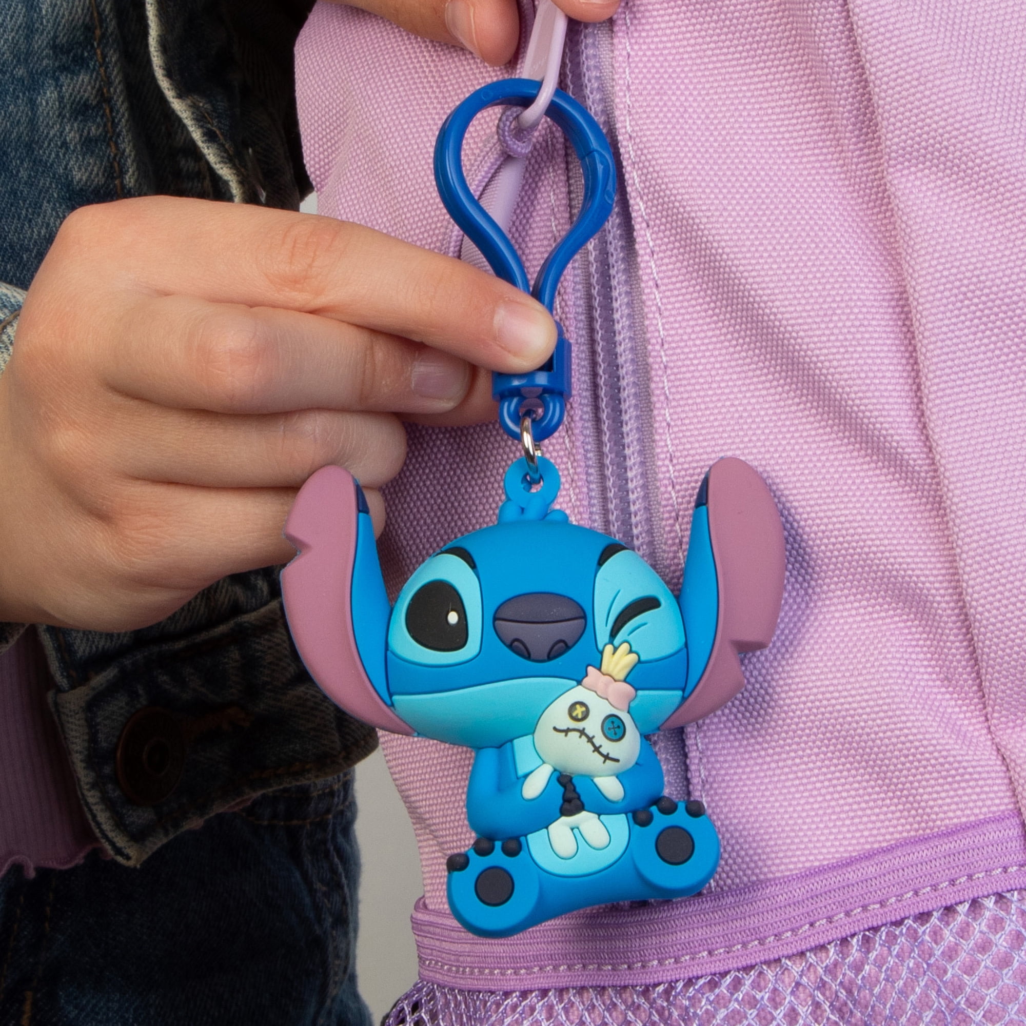 Disney: Backpack Clip Blind Bag - Lilo & Stitch - 3" Mystery Collectible Figure, 3D Sculpt Characters, Metal Clip & Chain, Surprise Asstd Licensed Toy