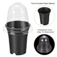 thumbnail image 4 of Unique Bargains 3' Round Nursery Pot Plastic Flower Plant Container with Cover 3 Pack Black, 4 of 6