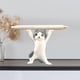 thumbnail image 5 of Escultura de estatua de gato Zulema gatos lindos baile acción decoración Gris blanco 3x5,5 cm, 5 of 8