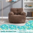 thumbnail image 3 of FFH Beanbags Bean Bag Chair, Comfy Leisure Sofa Chair for Living Room, Coffee Teddy, 3 of 9