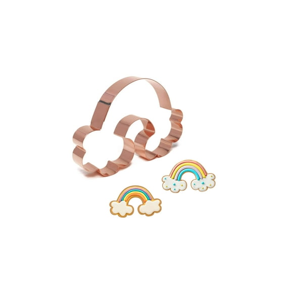 Rainbow with Clouds Cookie Cutter, 3.75x5.5 inches