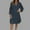 Dark Blue, variant on Zedker Women's 2025 Summer Boho Button Midi Dresses Casual V Neck Flutter Sleeve Long Dresses, Plus Size White L